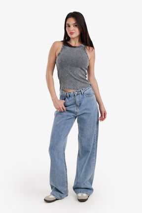 Slim Fit Ribbed Racerback Top