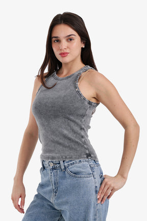 Slim Fit Ribbed Racerback Top