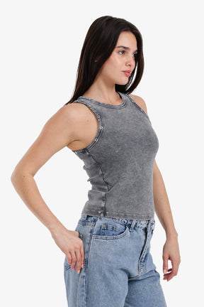 Slim Fit Ribbed Racerback Top