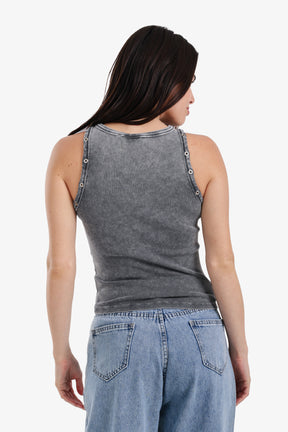 Slim Fit Ribbed Racerback Top