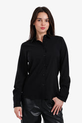 Turned-Down Collar Shirt