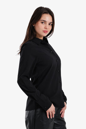 Turned-Down Collar Shirt