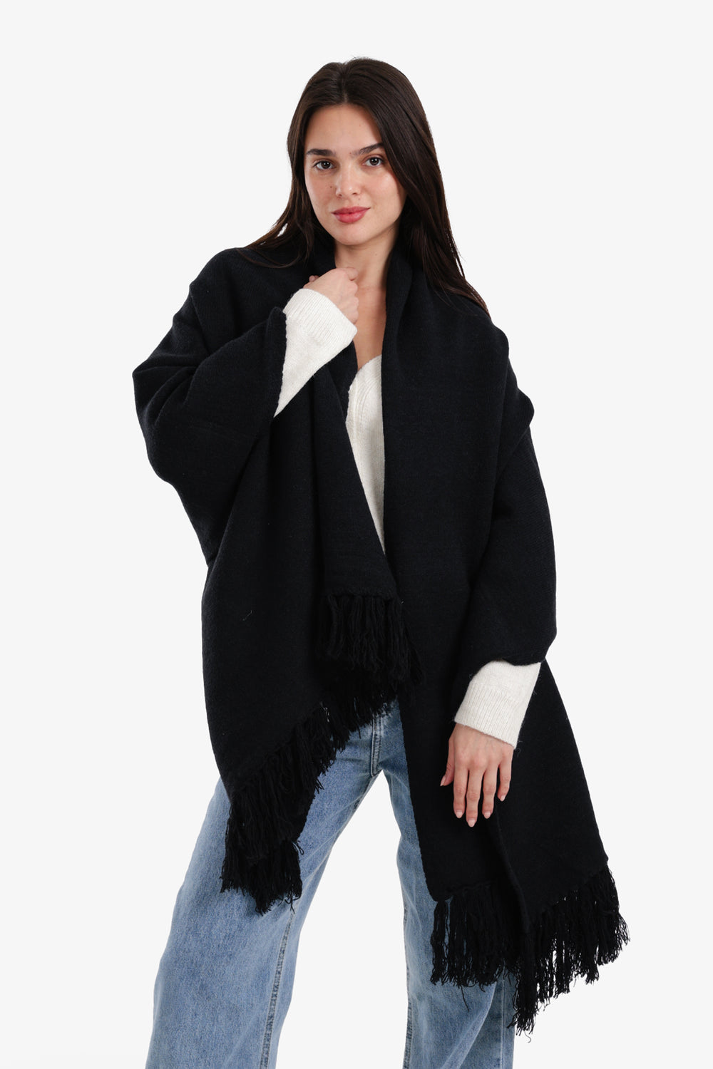 Fringed Rectangular Shawl