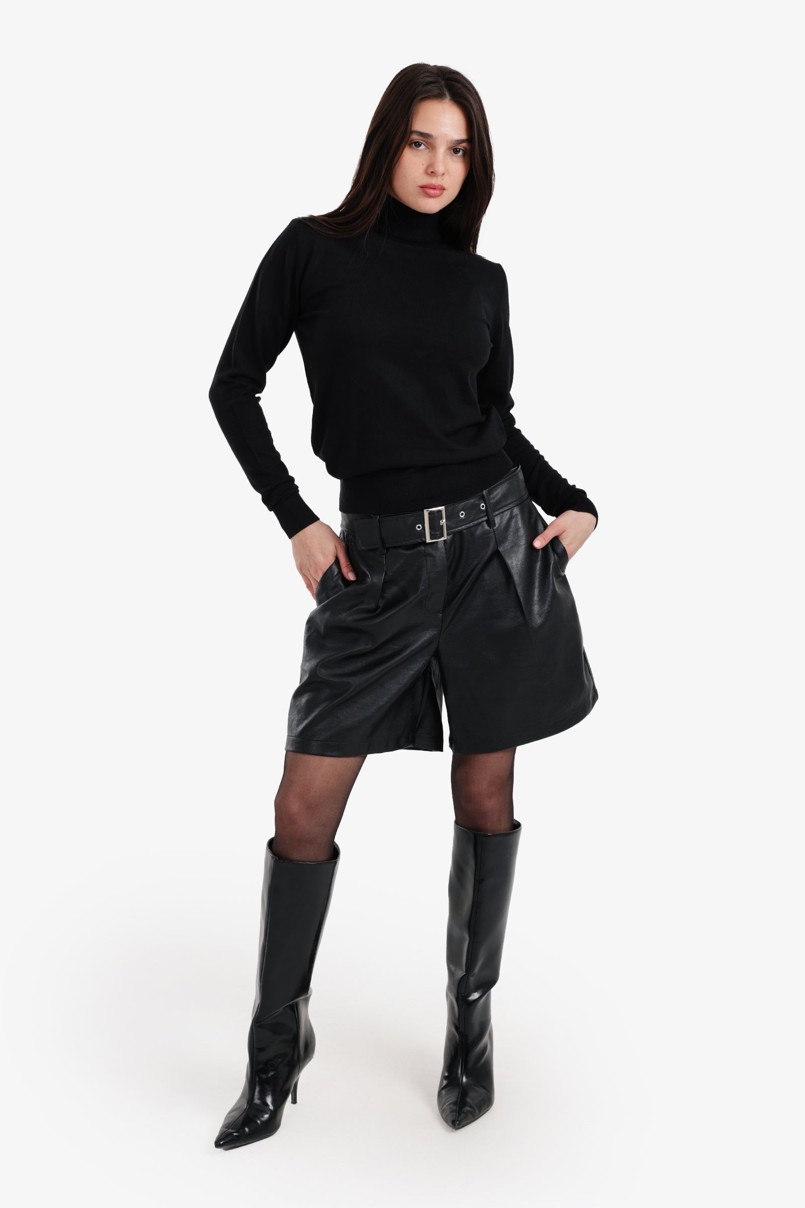 Slim Fit High Neck Pullover