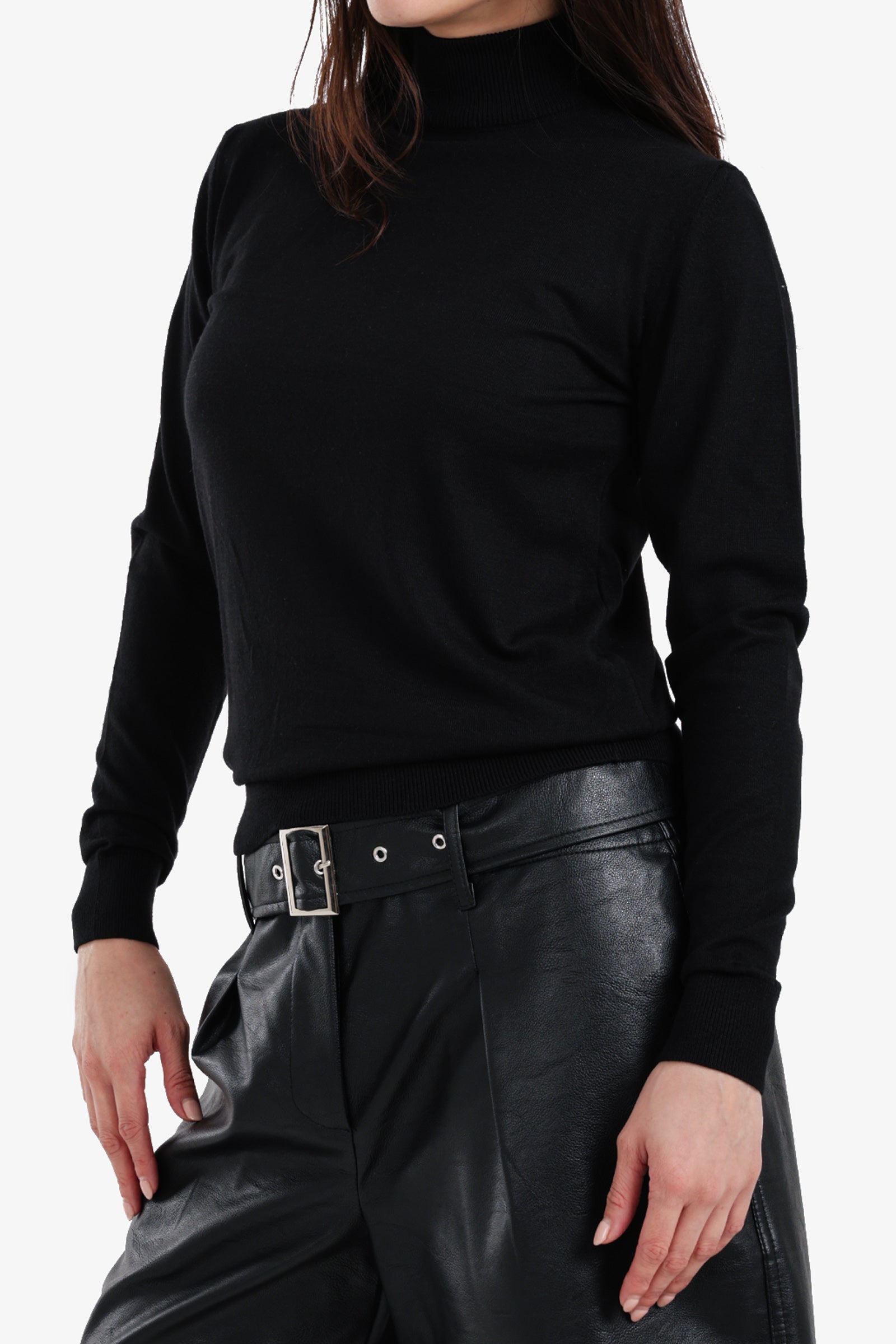 Slim Fit High Neck Pullover