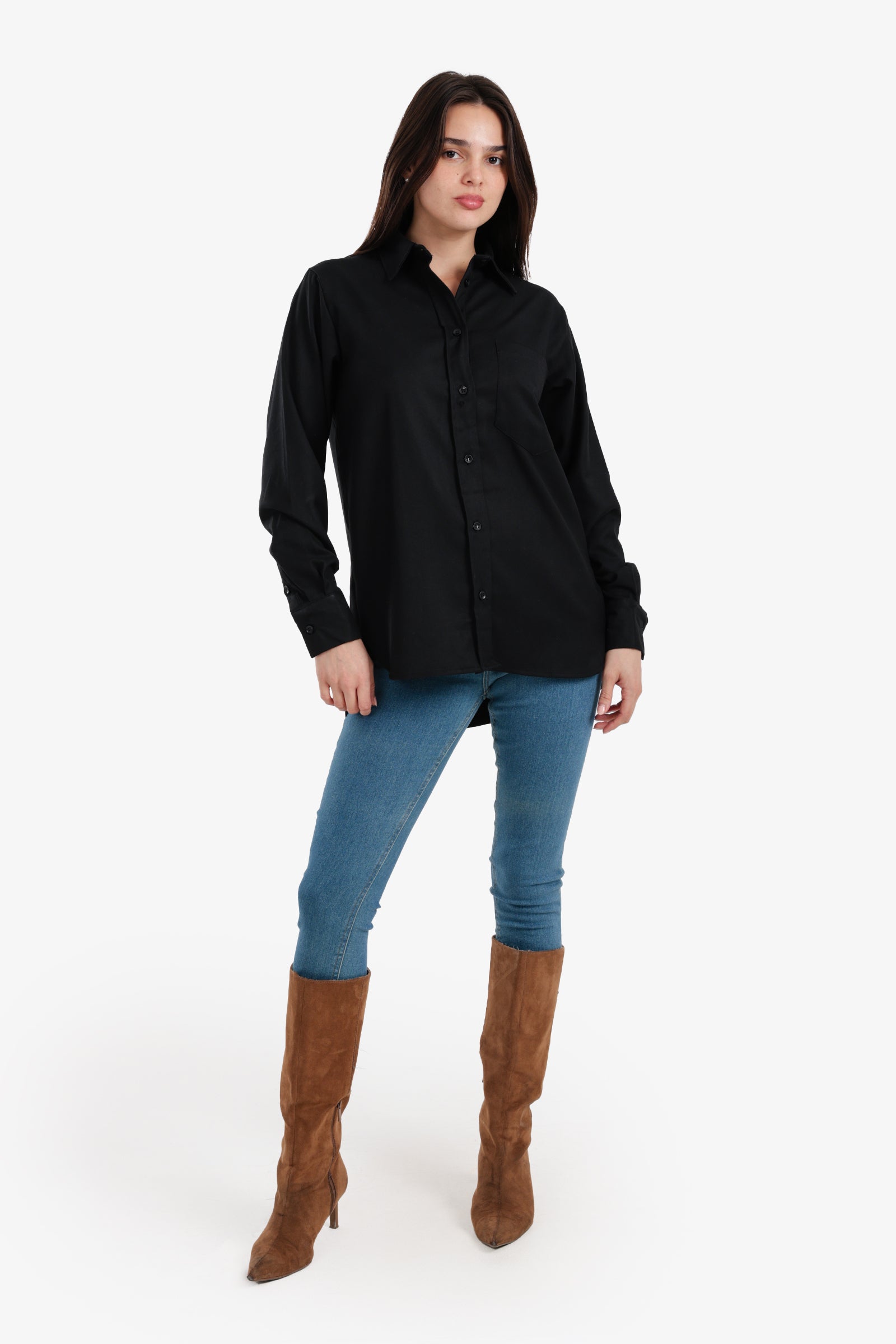 Relaxed High-Low Shirt