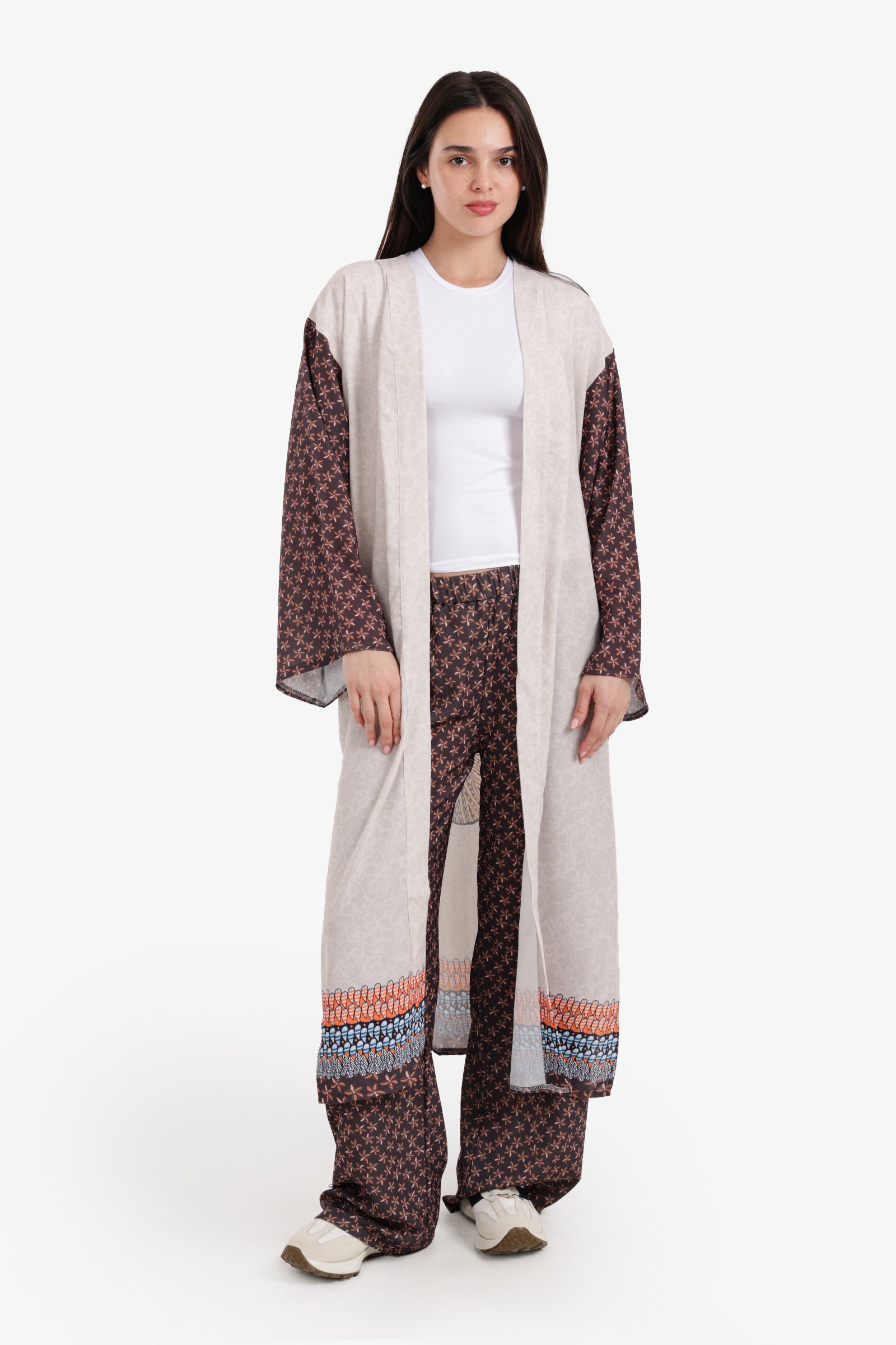 Printed Wide-Leg Pants