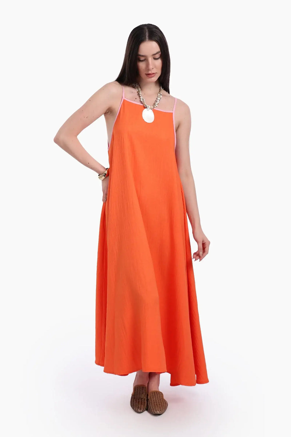 Orange Relaxed Fit Lounge Dress