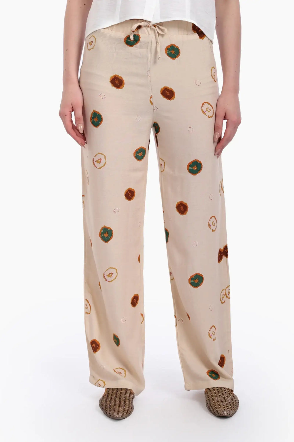 High Rise Printed Pants