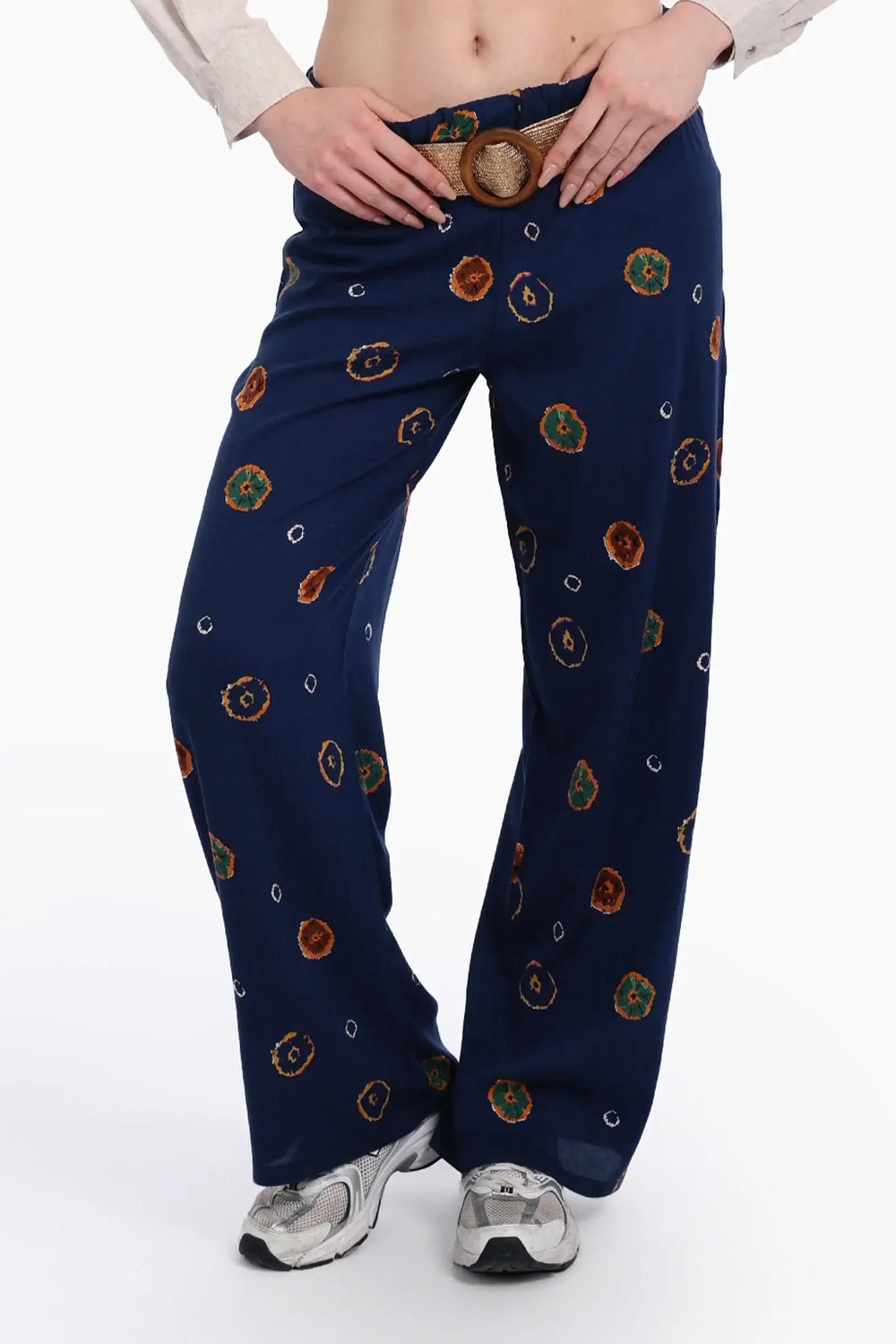 High Rise Printed Pants