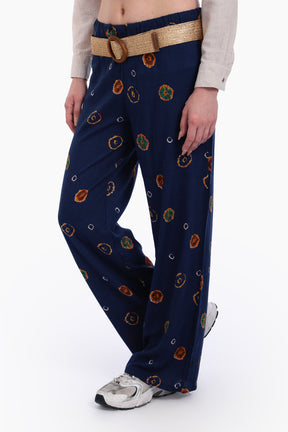 High Rise Printed Pants