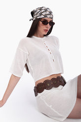 Knit Beach Crop Top & Skirt Set