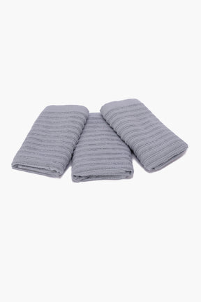 Ribbed Towel Set - 3 Pcs
