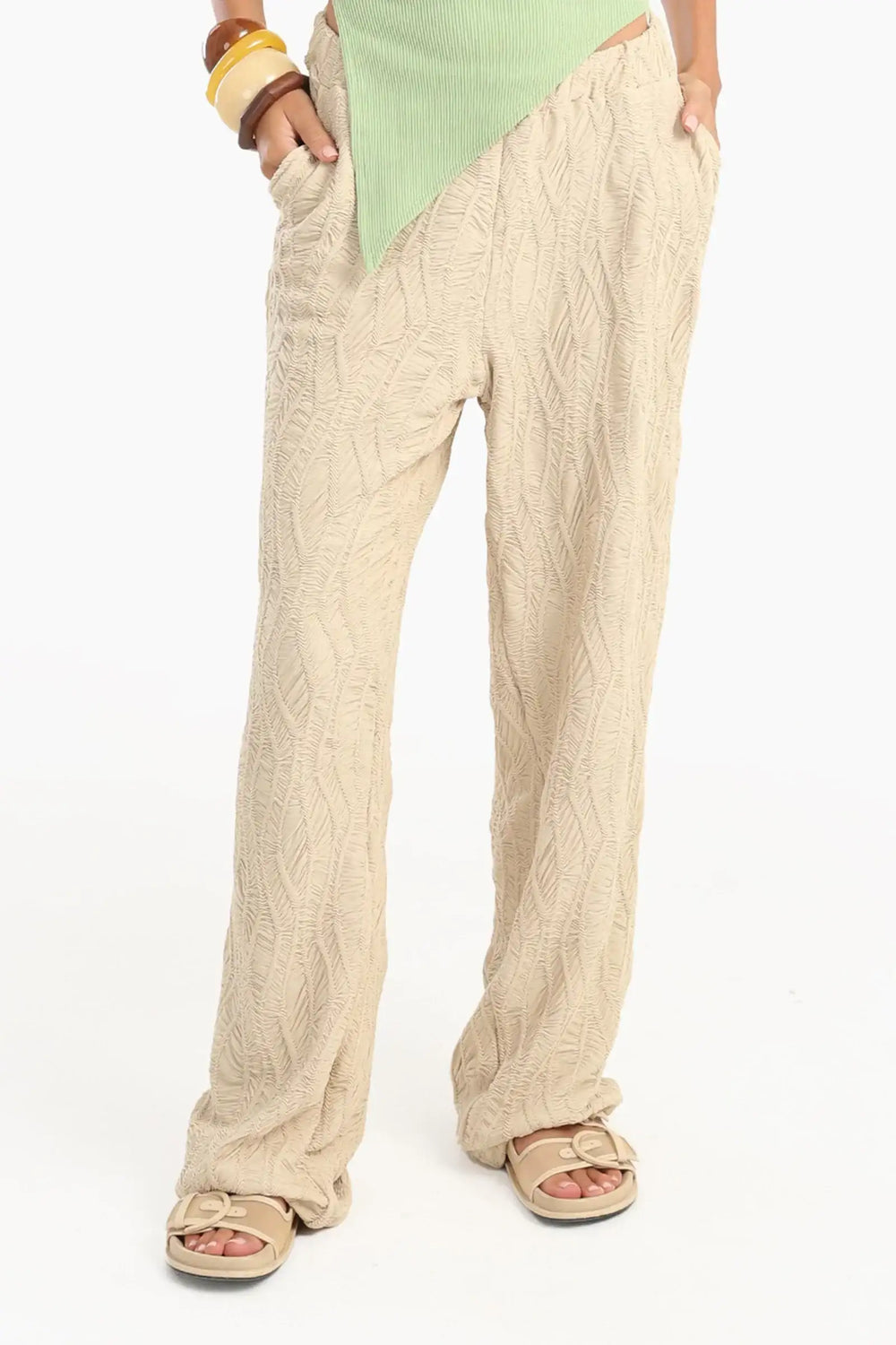 Ribbed Beach Pants with Pockets