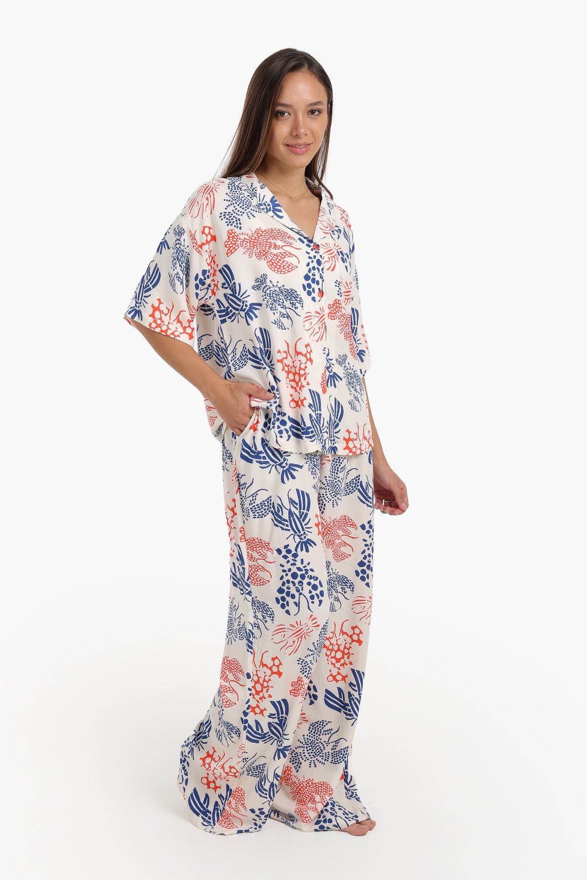 Short Sleeve Printed Pyjama Set