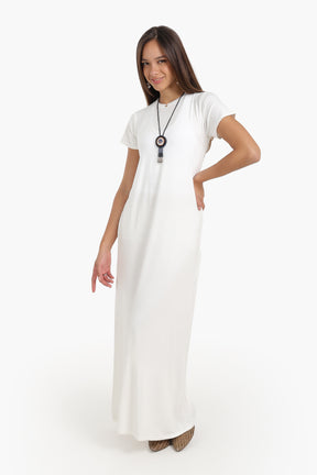 Solid Pattern Midi Dress
