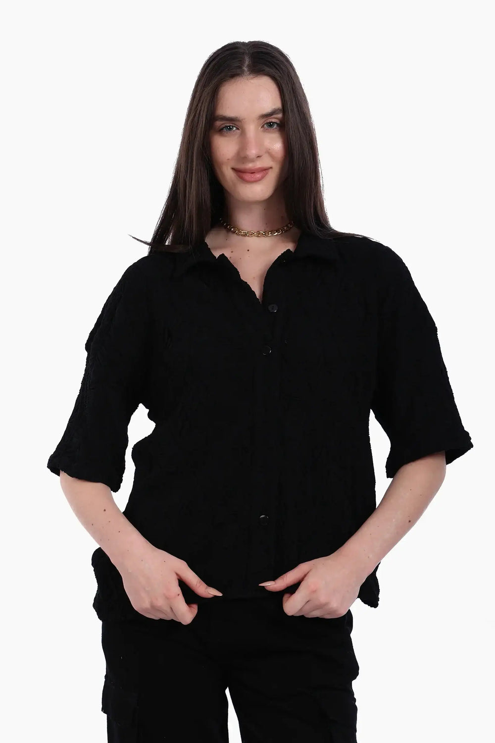 Woven Jacquard Beach Shirt