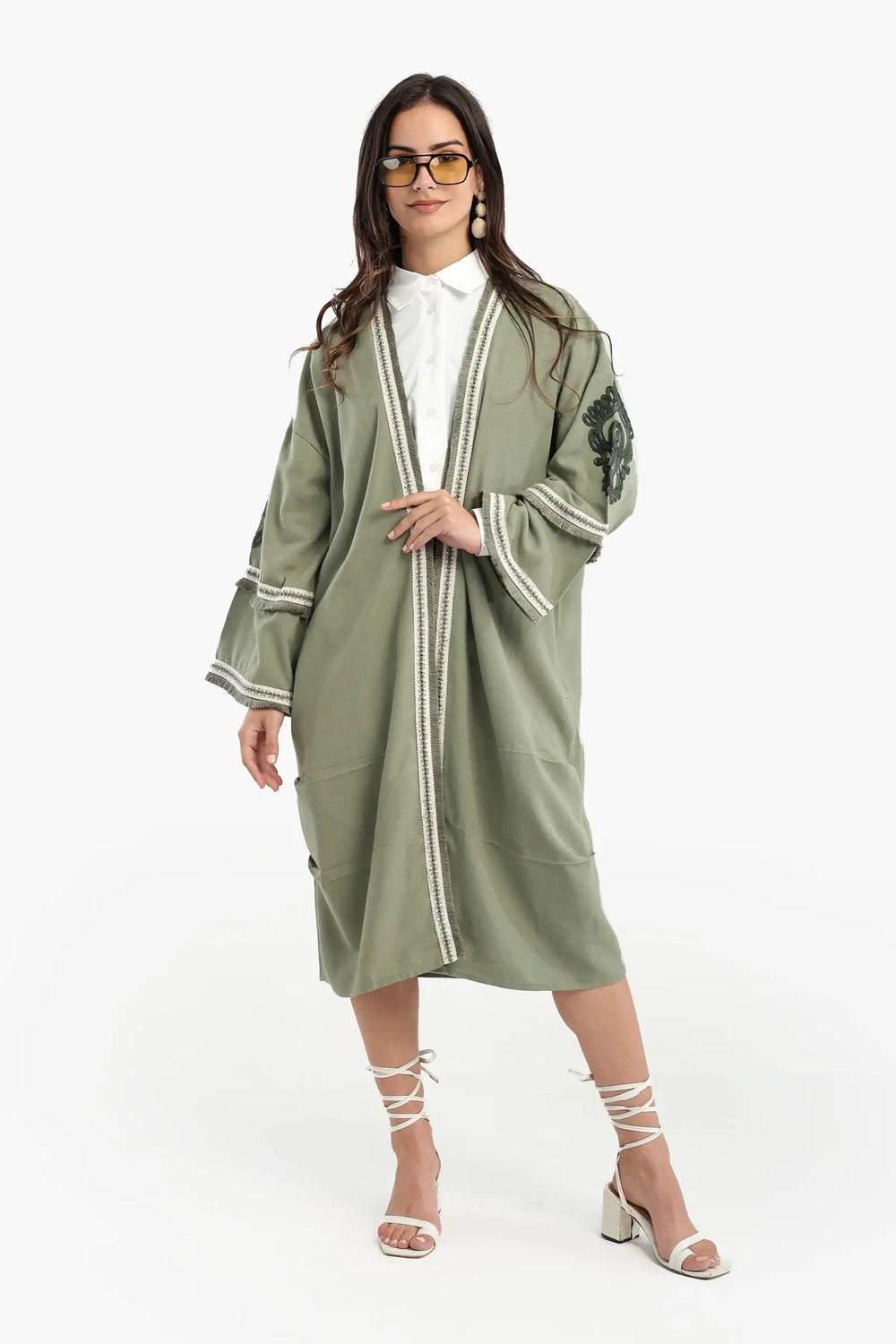 Midi Kimono with Embroidery