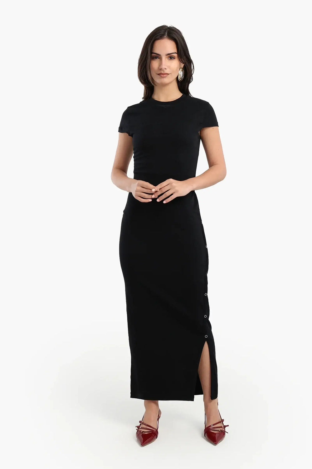 Slim-Fit Maxi Dress With Slit