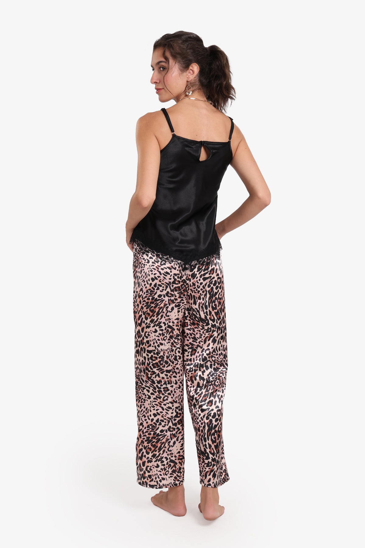Printed Satin Pyjama Set