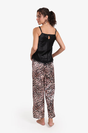 Printed Satin Pyjama Set