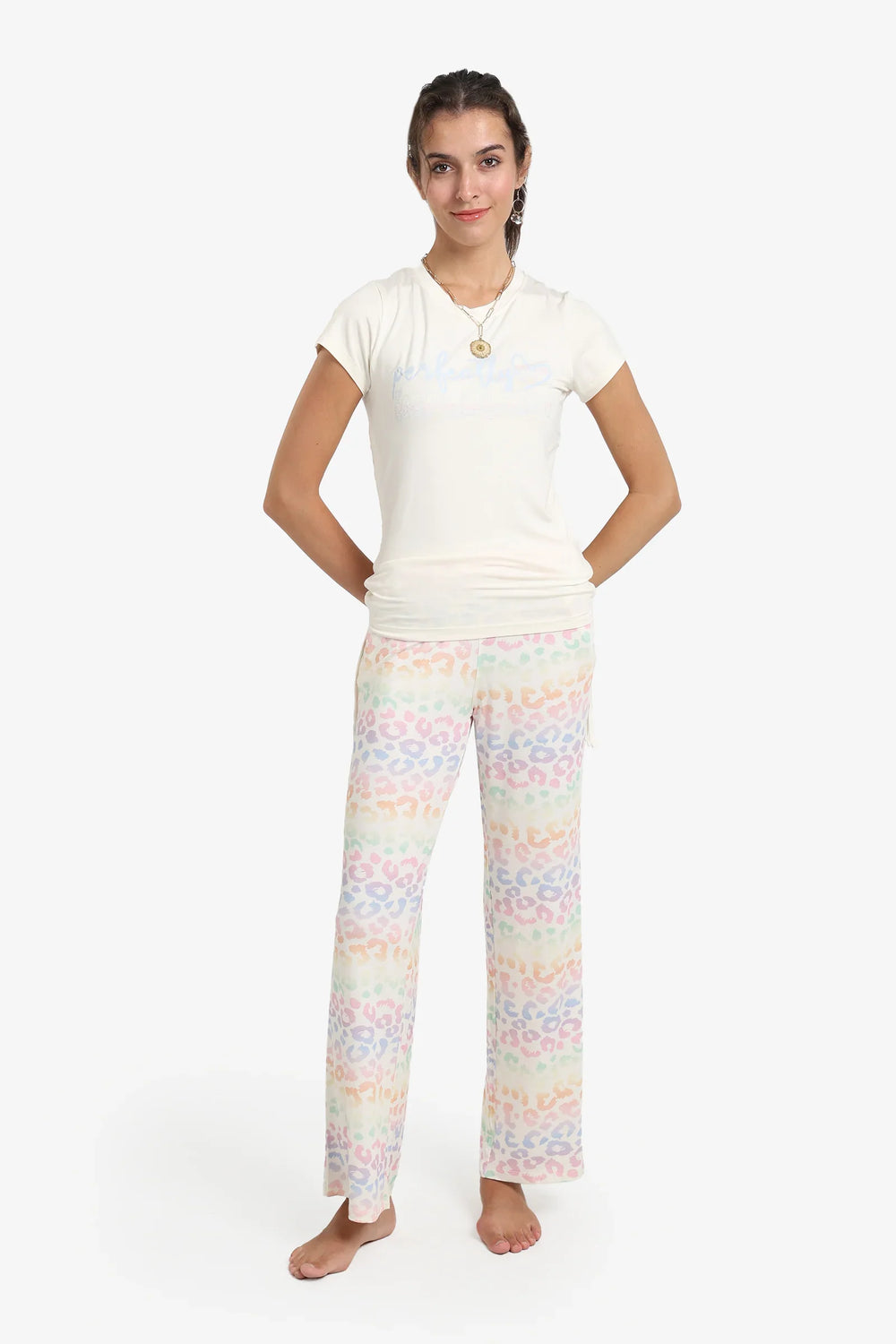 طقم بيجامة فيسكوز مطبوع