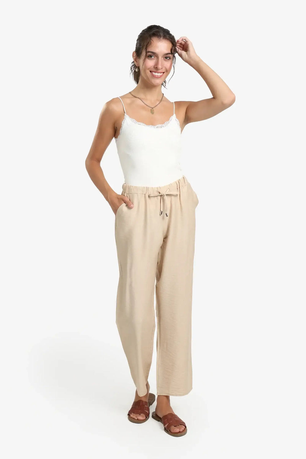 Sleek Solid Patterned Top