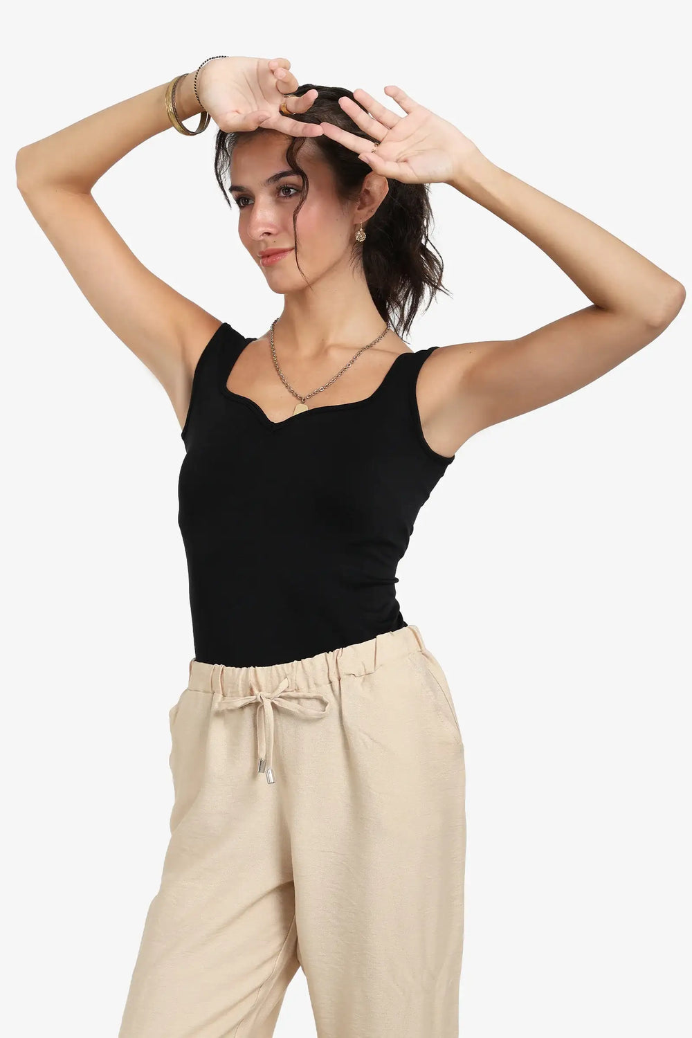 Sweetheart Neckline Tank Top