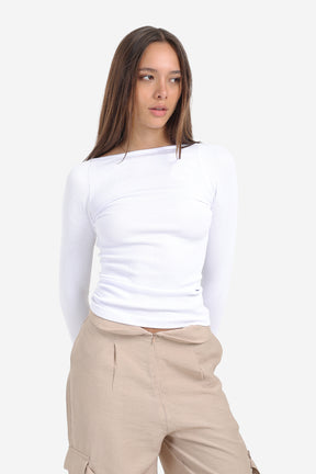 Seamless Microfiber Backless Top