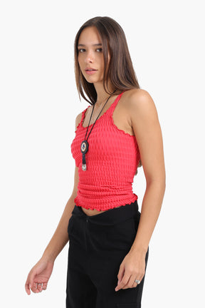 Seamless Microfiber Crinkled Top