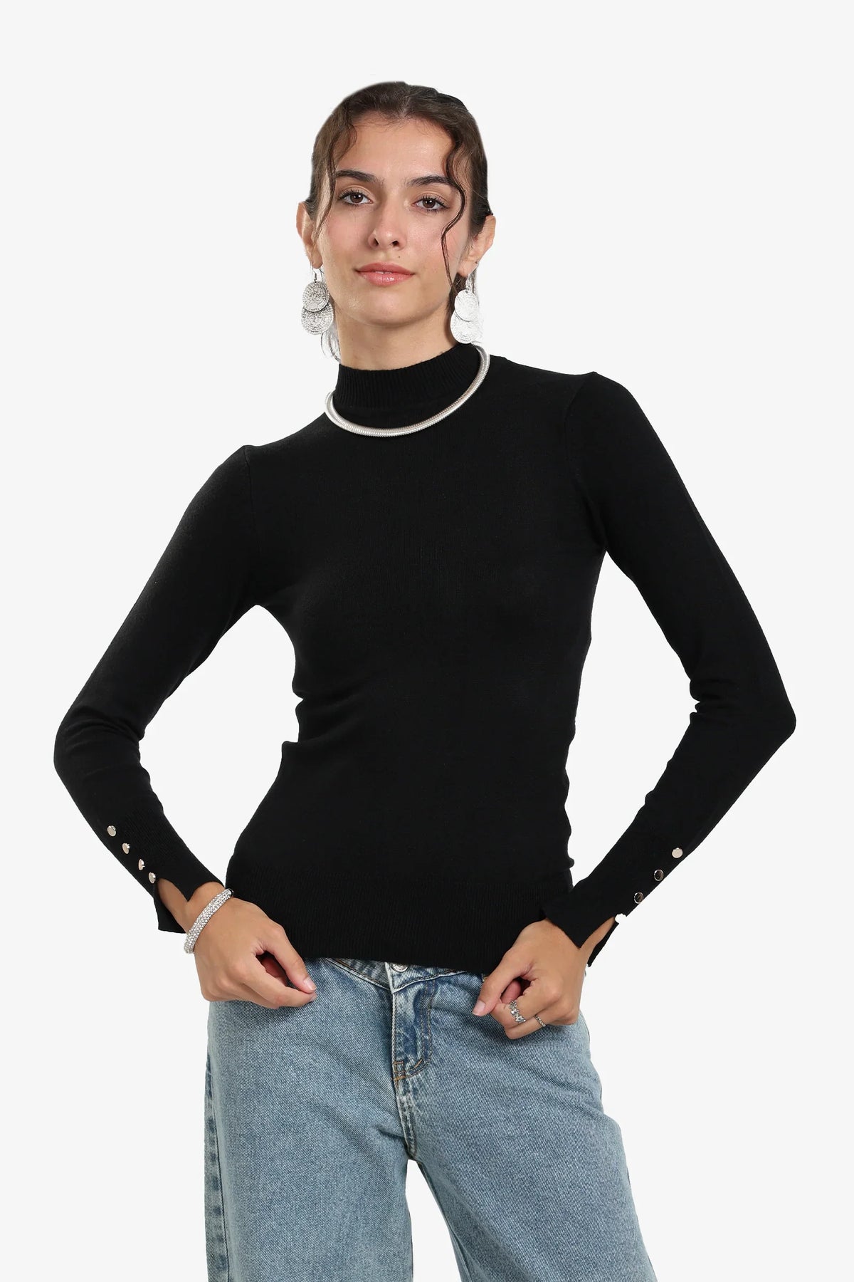 Basic Mock Neck Pullover