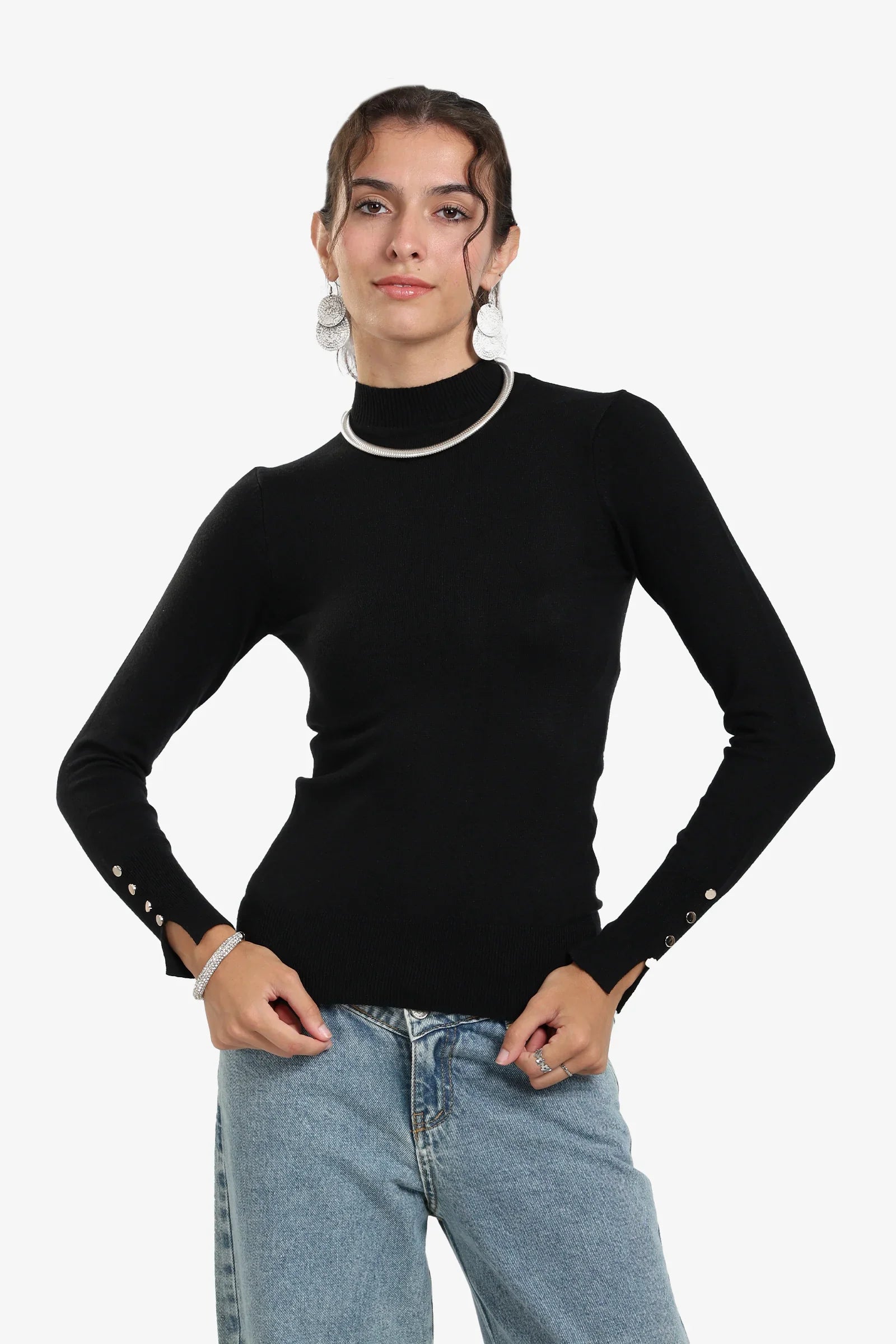 Basic Mock Neck Pullover