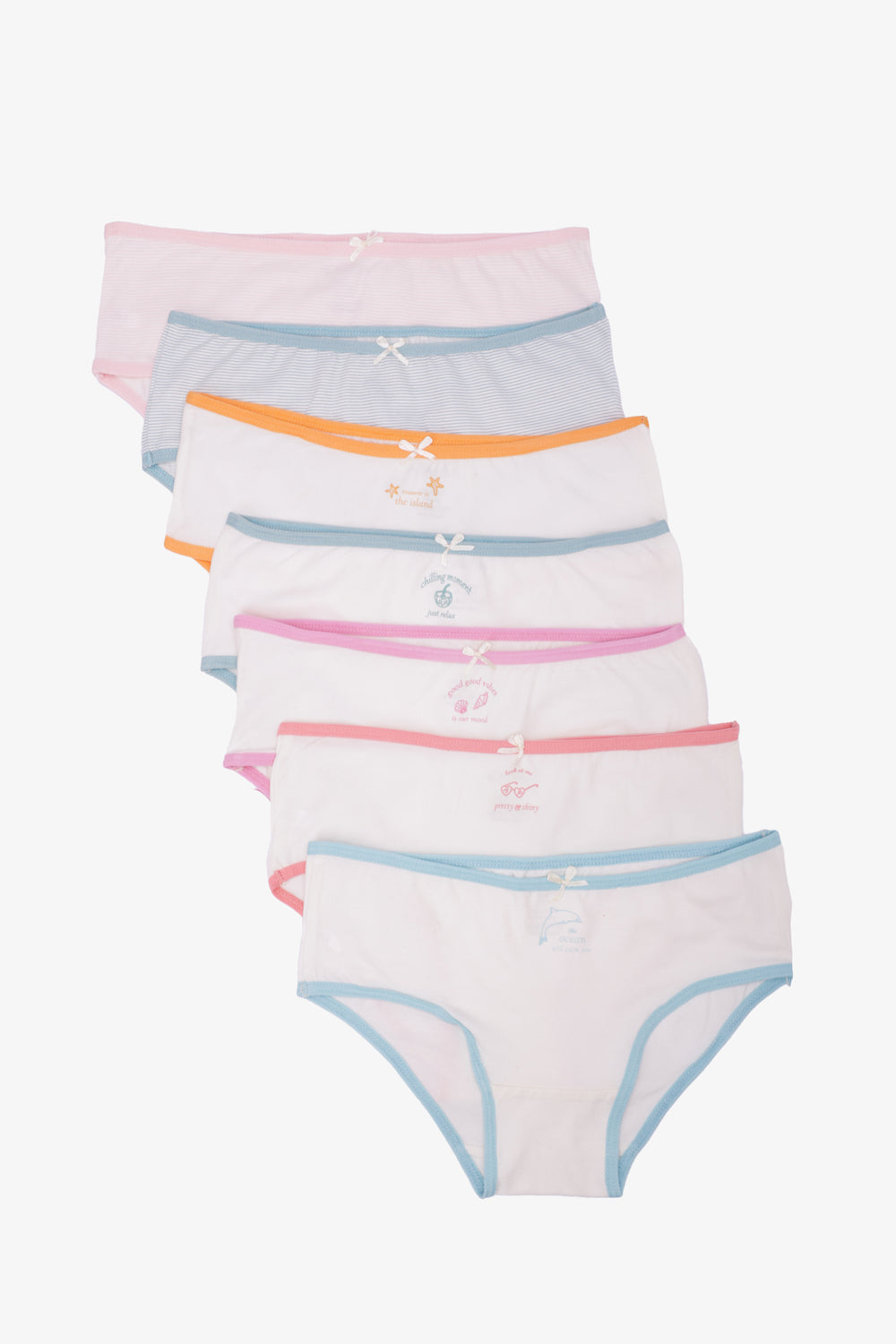 Pack of 7 Colored Brief Panties