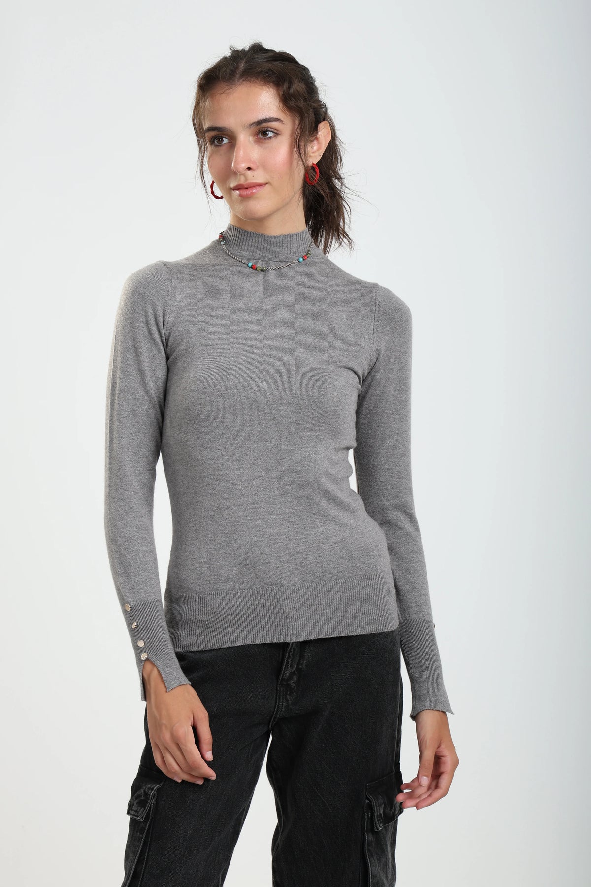 Basic Mock Neck Pullover