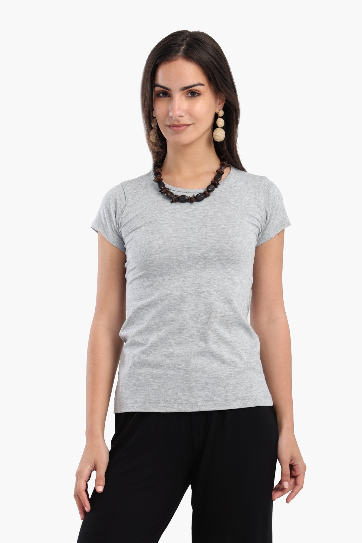 Round Neck Solid Top