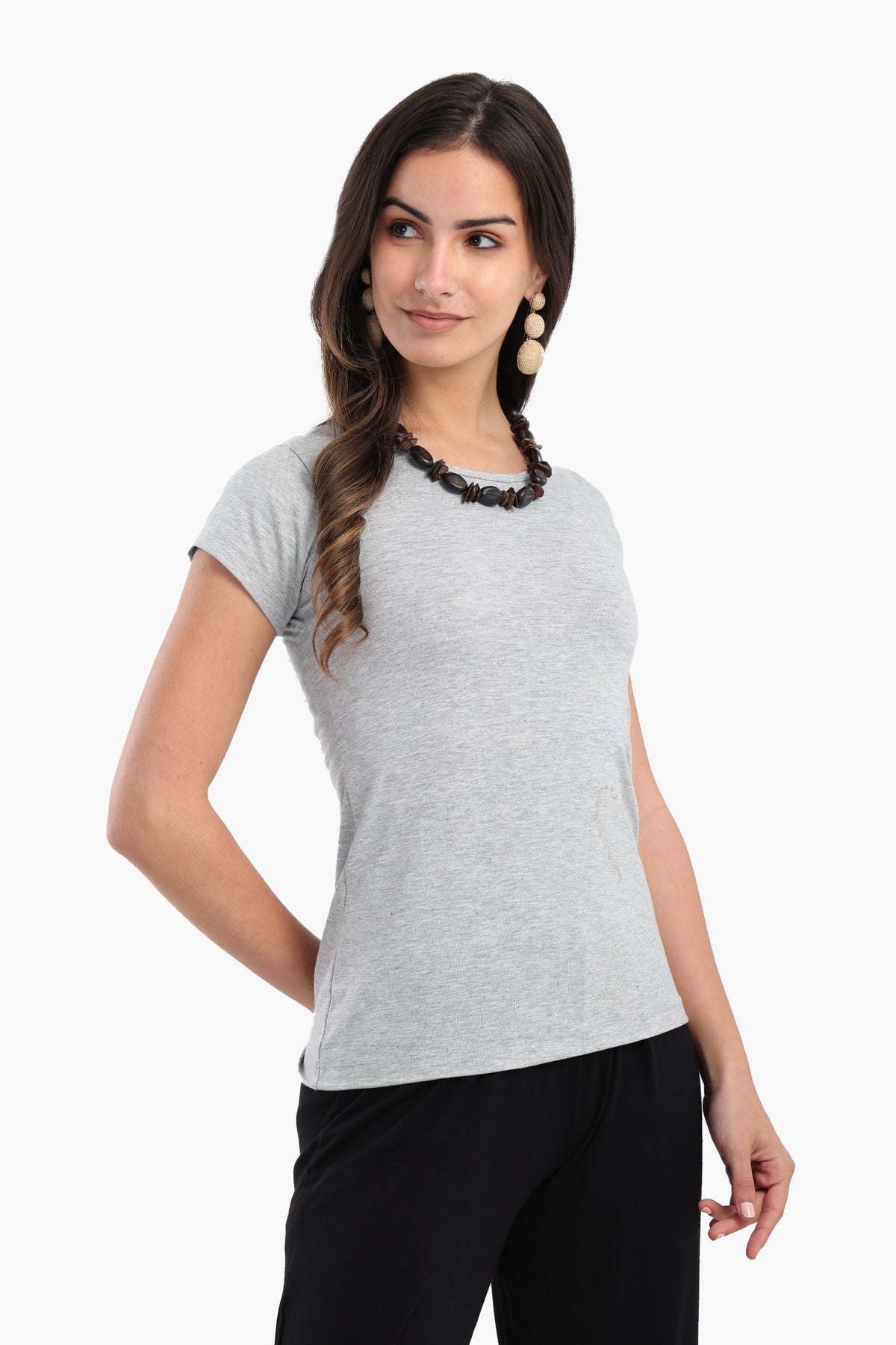 Round Neck Solid Top