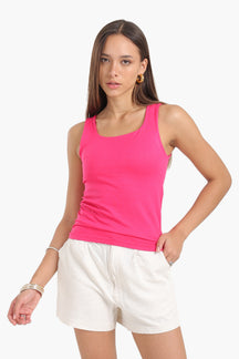 Sleek Solid Patterned Top