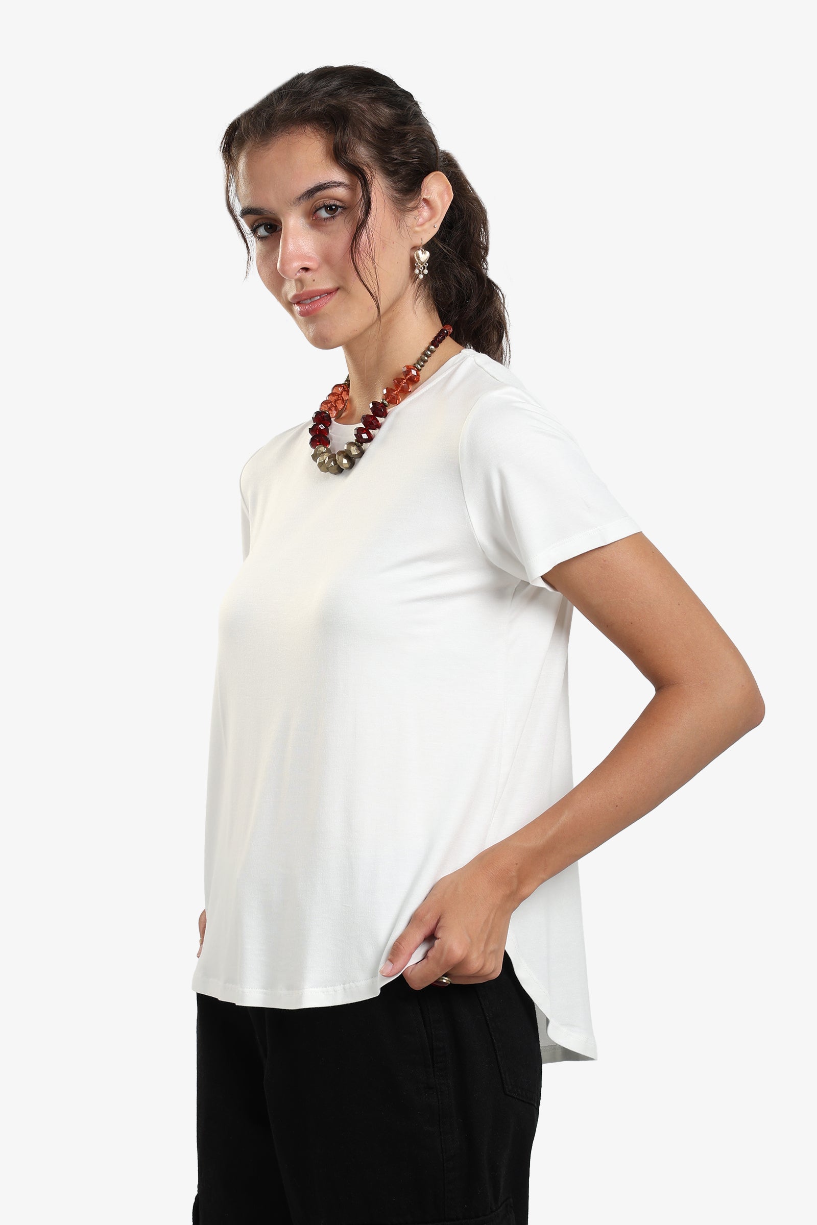 Asymmetrical Hem Basic Top