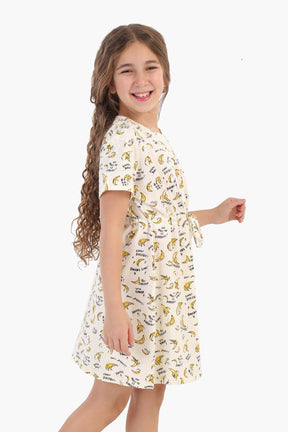 Girly Bananas Print Nightgown