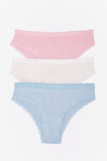 مجموعة من 3 بانتي بيكيني ملون