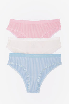 مجموعة من 3 بانتي بيكيني ملون