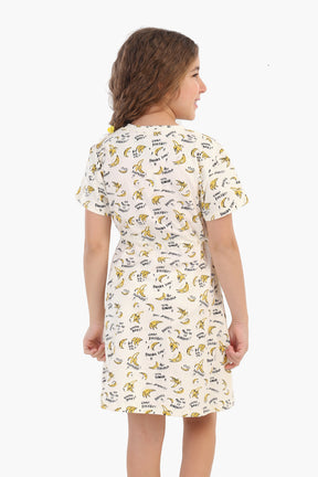 Girly Bananas Print Nightgown