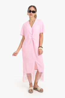Dress with Fringes Detail