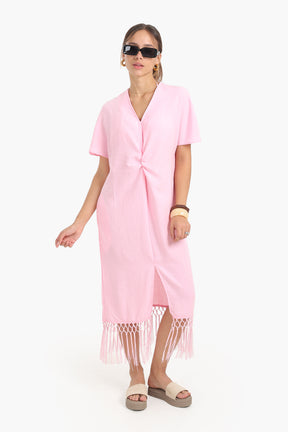Dress with Fringes Detail