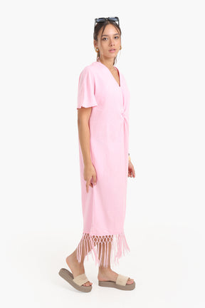 Dress with Fringes Detail
