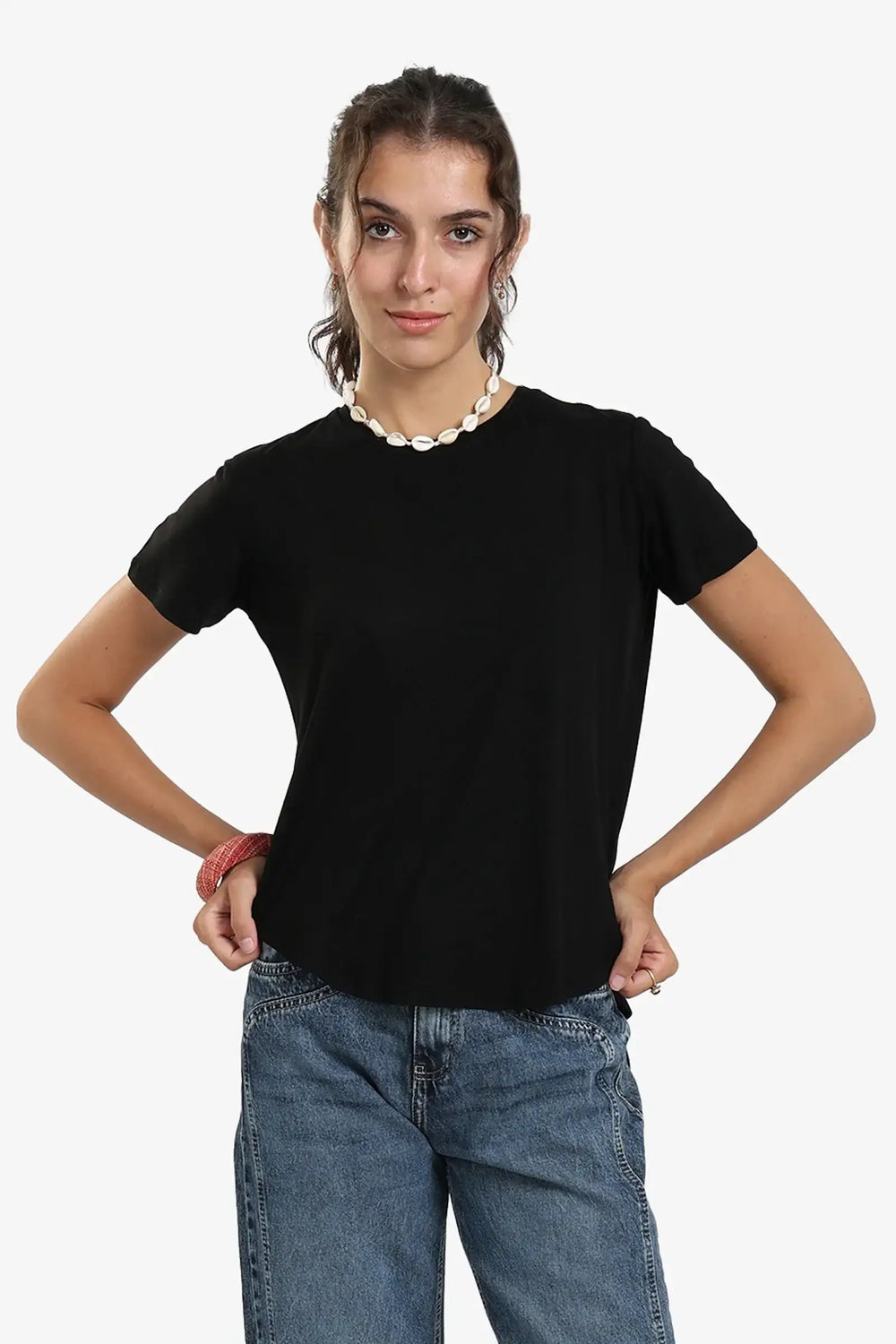 Asymmetrical Hem Basic Top