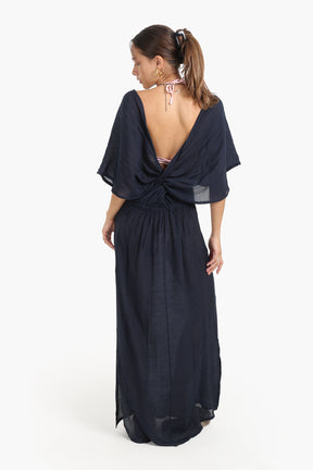 Deep V-Neckline Beach Dress