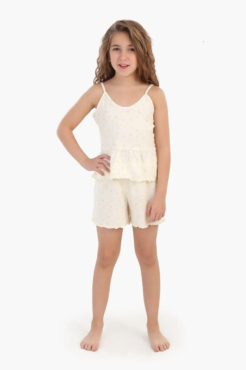 Girly Frilled Edges Pyjama Set