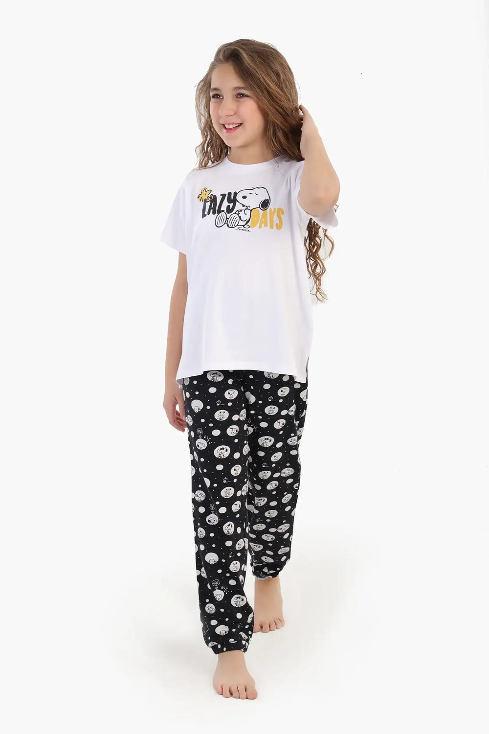 Girly Snoopy Printed Pyjama Set