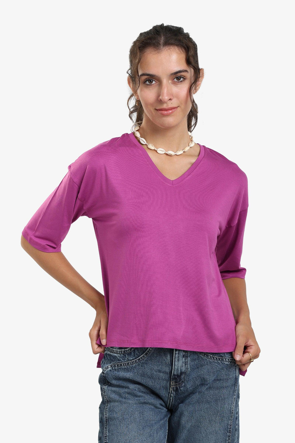 توب فيسكوز بقصة مريحة